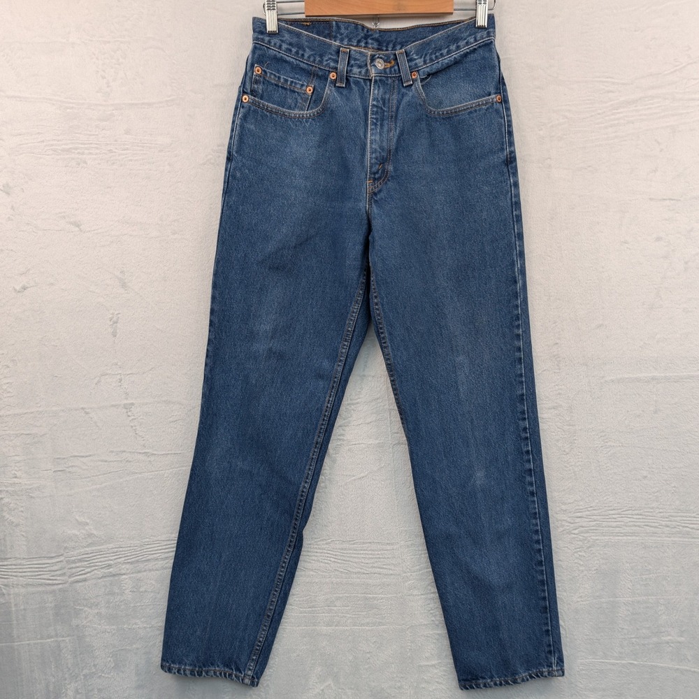 VTG Levis Jeans Men's 31x32 Blue 550 Paper Tag Tapered High Rise USA Made Y2K